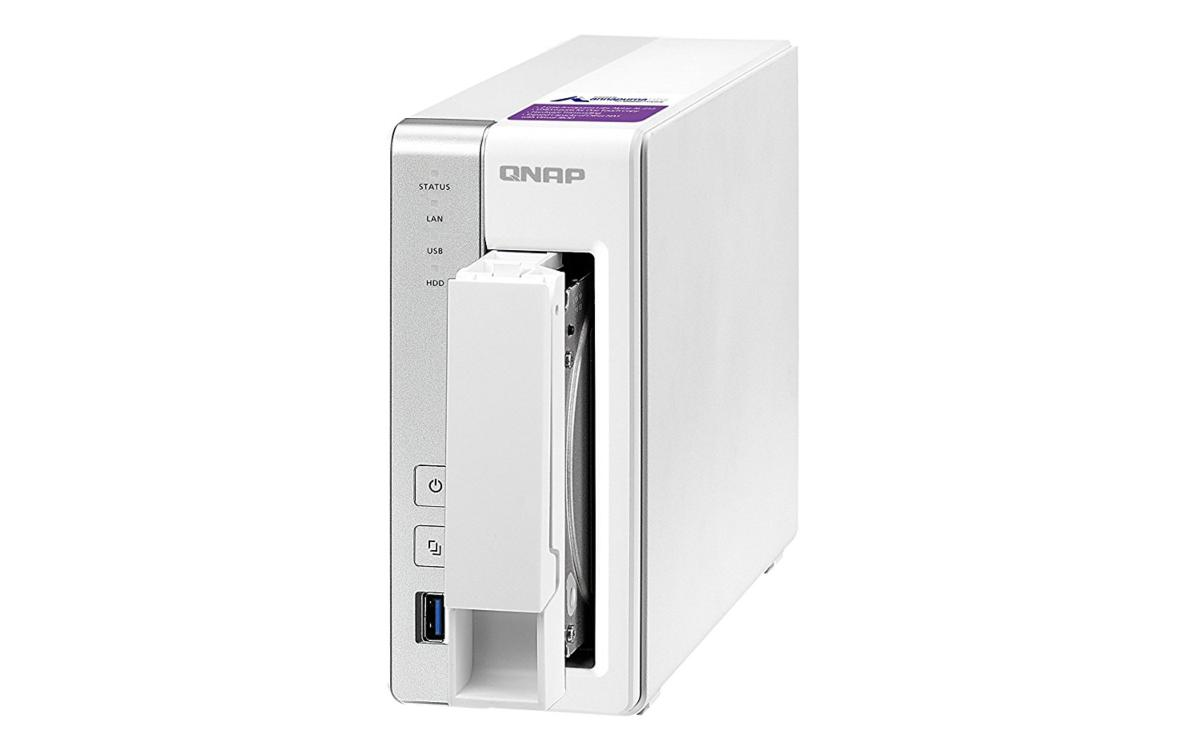Servidor NAS - QNAP TS-131P, 1 Bahía, RAM 1 GB, Procesador 2 núcleos, USB, Blanco