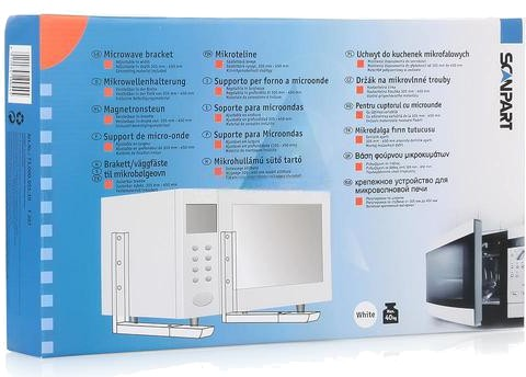 Embalaje de soporte para microondas con detalles e imágenes.