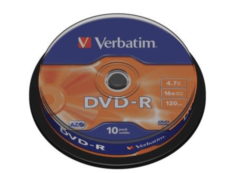 Bobina De 10 Dvd R Verbatim 120 Minutos 4 7gb Y 16x