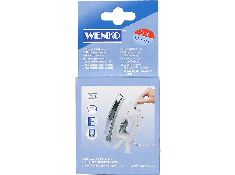 Descalcificador Para Planchas wenko 2910060018 6 unidades 125 ml cada recipiente 0.75 l 3x3x3 75