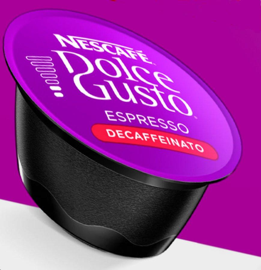 Cápsulas monodosis - Dolce Gusto Espresso Decaffeinato, Pack de 16 cápsulas para 16 tazas