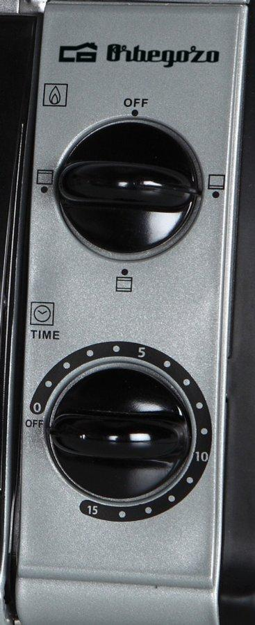Mini horno - Orbegozo HO 810 Potencia 800W, Capacidad 8L, Temporizador de 15 minutos