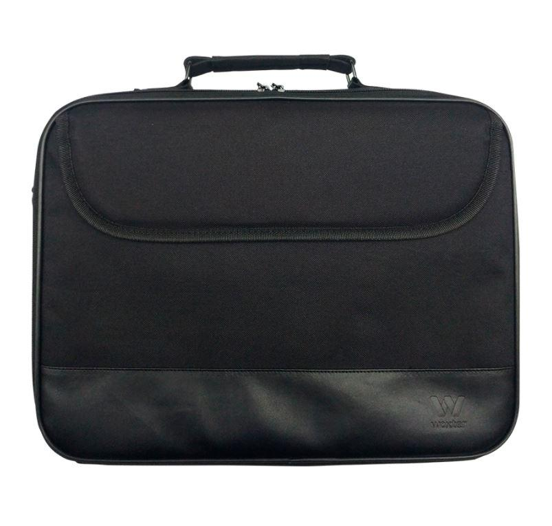 Kit maletín + ratón - Woxter 5015, ratón óptico, maleta de nylon, 10 a 15", Azul y negro