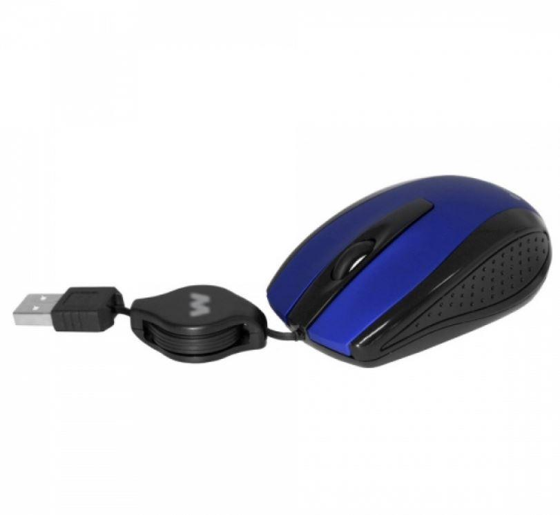 Kit maletín + ratón - Woxter 5015, ratón óptico, maleta de nylon, 10 a 15", Azul y negro