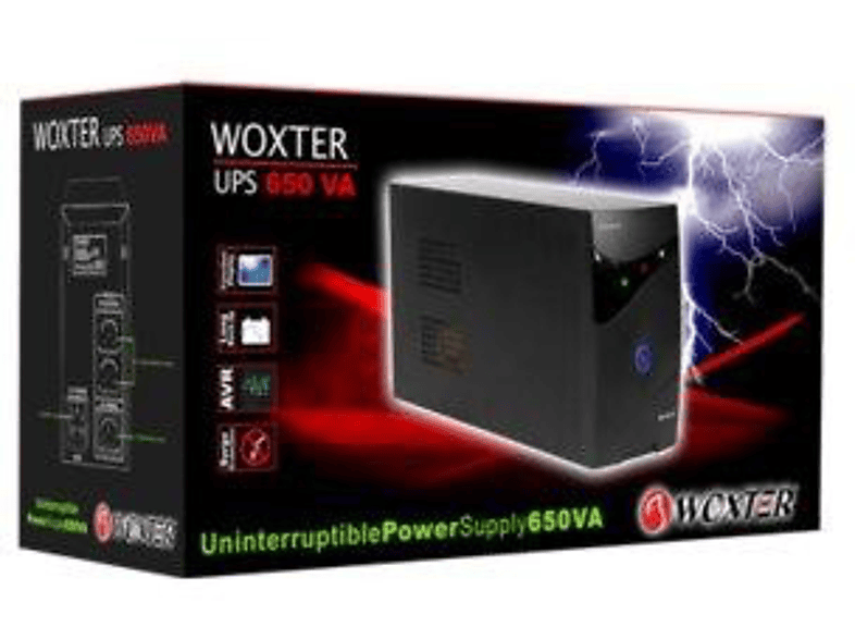 REACONDICIONADO Seminuevo Muy bueno SAI - Woxter 650 VA, microprocesador, display LED, alarma acústica, autonomía 8-15 minutos