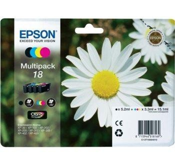 Cartucho de tinta Epson multipack. Margaritas en el fondo.