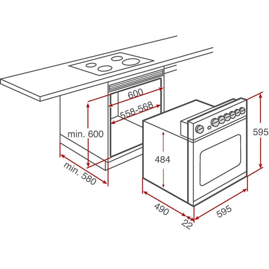 Horno - Teka HE 490 ME Gama polivalente, Convencional, Capacidad de 59L, Clase energetica A