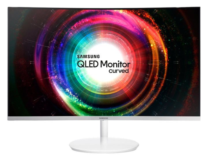 Monitor - Samsung LC27H711, 27", curvo, blanco, WQHD, QLED, 2560x1440, protección ocular