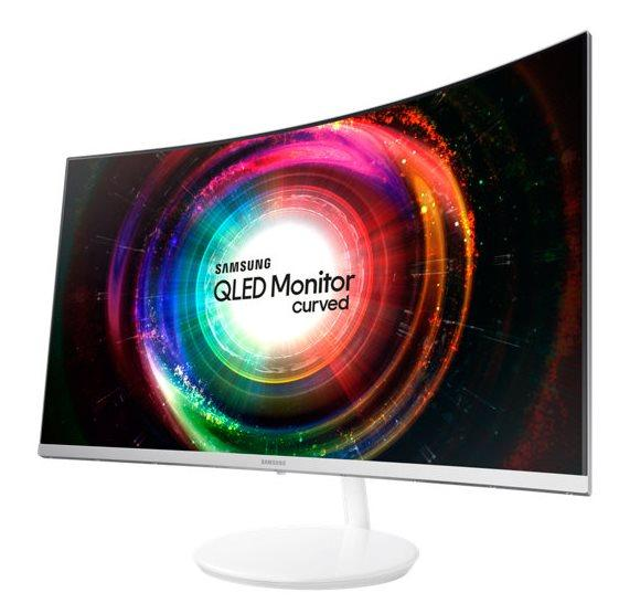 Monitor - Samsung LC27H711, 27", curvo, blanco, WQHD, QLED, 2560x1440, protección ocular