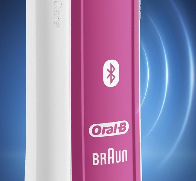 Cepillo eléctrico - Oral-B PRO 4000W, rosa, Bluetooth, recargable, 3 modos, control de presión