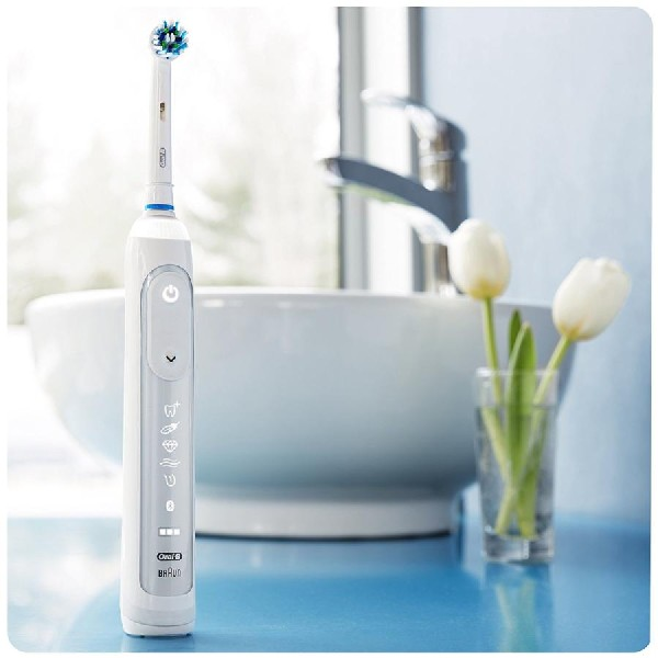 Cepillo eléctrico - Oral-B PRO 9000N, Bluetooth, Recargable, Temporizador, Blanco