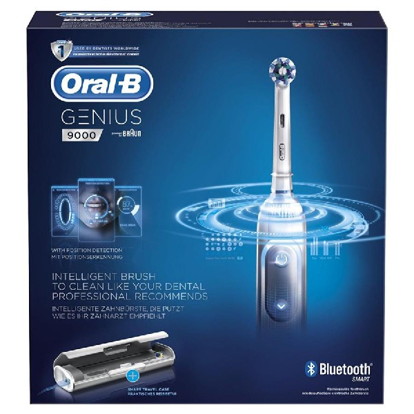 Cepillo eléctrico - Oral-B PRO 9000N, Bluetooth, Recargable, Temporizador, Blanco