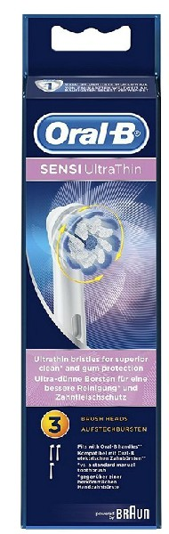 Recambio para cepillo dental - Oral-B EB 60-3 Ultra sensitive, 3 recambios para cepillos Oral-B