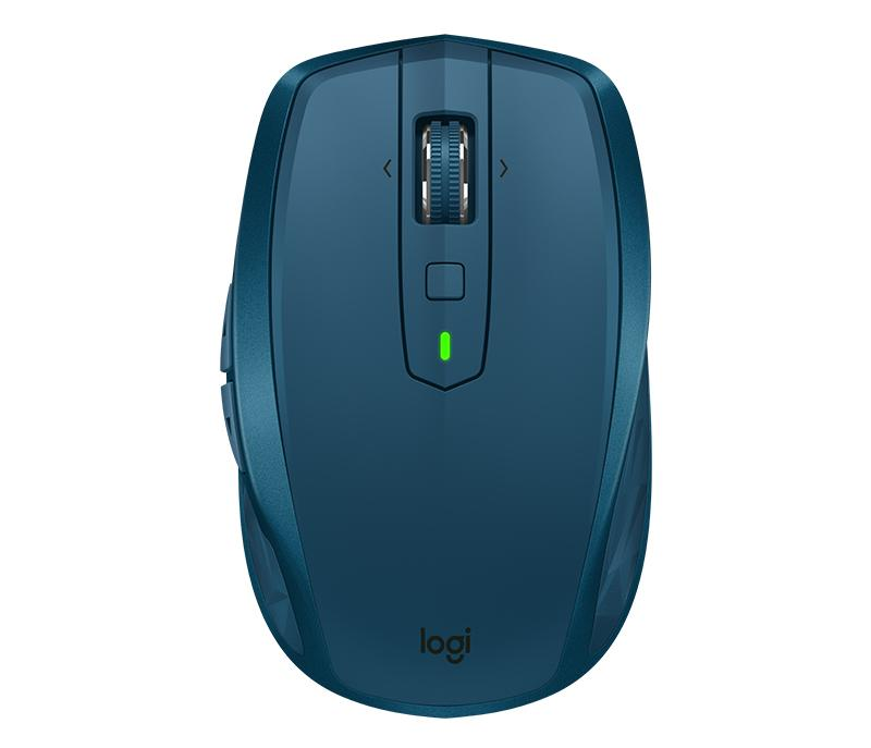 Ratón inalámbrico - Logitech MX Anywhere 2S, 4000 DPI, mano derecha, 7 botones, azul verdoso