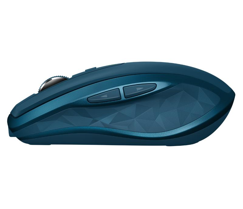 Ratón inalámbrico - Logitech MX Anywhere 2S, 4000 DPI, mano derecha, 7 botones, azul verdoso