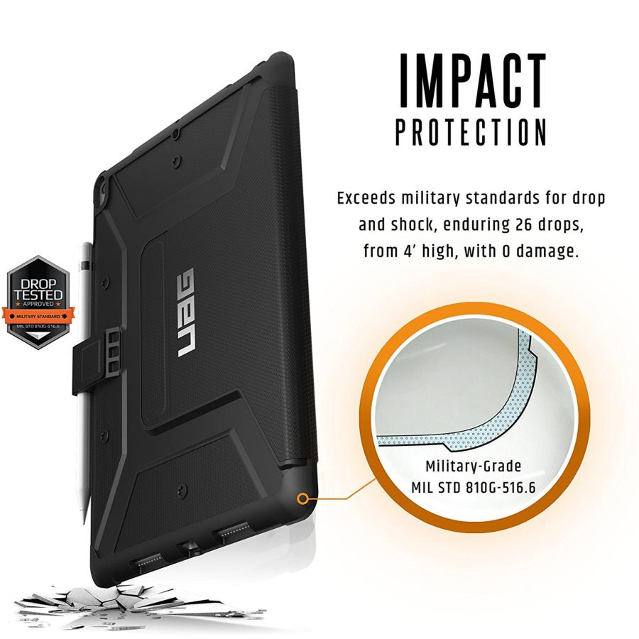 Funda para iPad - UAG Metrópolis, 10.5", Resistente al agua, Negro