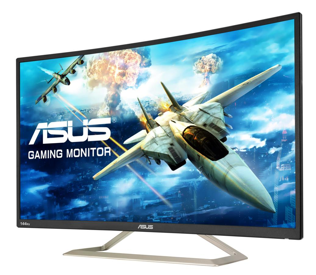 Monitor Gaming - ASUS VA326H, 31.5", Full HD, VA, Curvo, 4 ms, 144Hz, Antiparpadeo, Negro