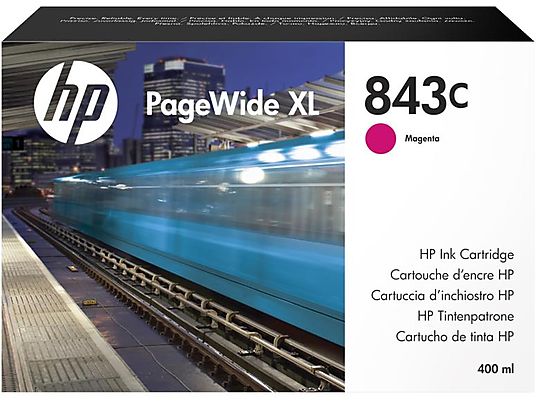 Cartucho de tinta - HP PageWide 843C XL, magenta, de 400 ml