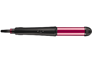Plancha de pelo - Rowenta CF4512F0 Fashion Stylist, 3 en 1, Placas 3D, Rosa y negro