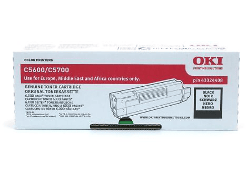 OKI 43324408 Laser cartridge 6000páginas Negro tóner y cartucho láser