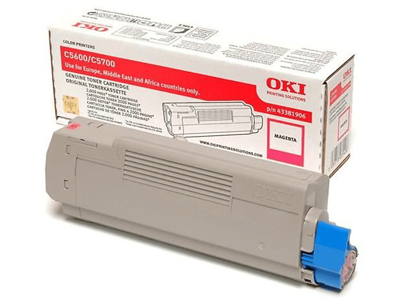 OKI 43381906 Laser cartridge 2000páginas Magenta tóner y cartucho láser