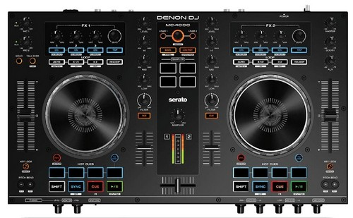 Controlador DJ - Denon MC 4000, Premium 2, 4 canales, Serato DJ Intro, USB 2.0