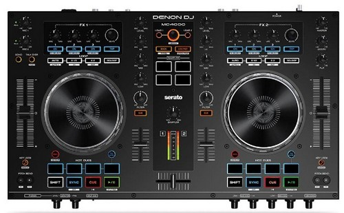 Controlador DJ - Denon MC 4000, Premium 2, 4 canales, Serato DJ Intro, USB 2.0
