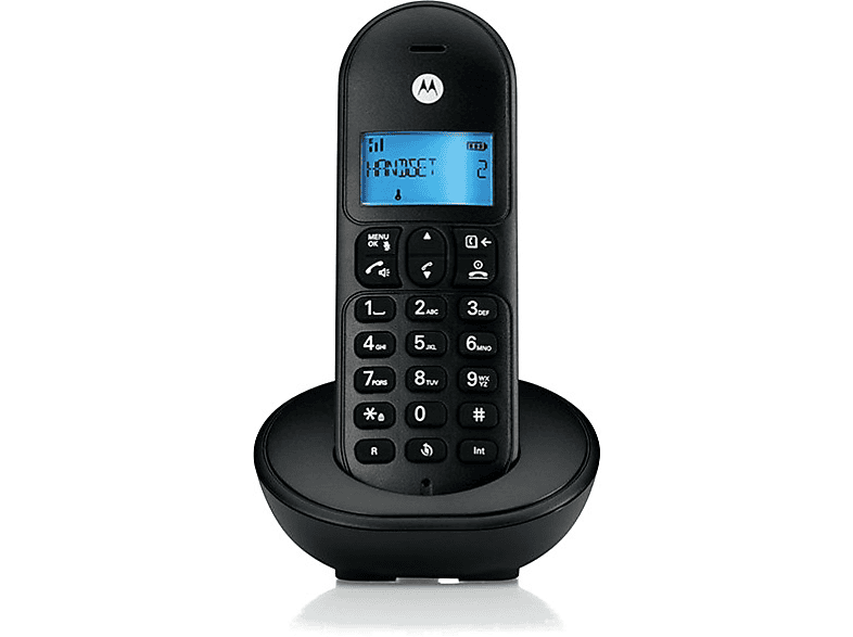 Teléfono inalámbrico - Motorola MOT31T101N, batería de larga duración, negro