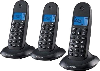 Telefono Motorola Trio c1003l manos libres negro c1003 lb+ pr dect identificador c1003lb+