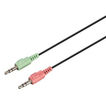 Auriculares - Hama Black Stripe Binaurale, Micrófono, Negro