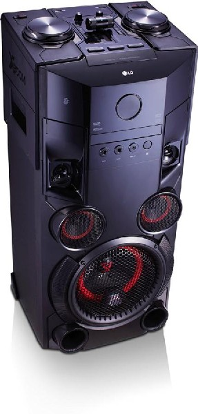 Altavoz de gran potencia - LG OM5560, 500 W, Bluetooth, Karaoke, USB, CD, Aux, Radio FM, Efectos DJ, Negro