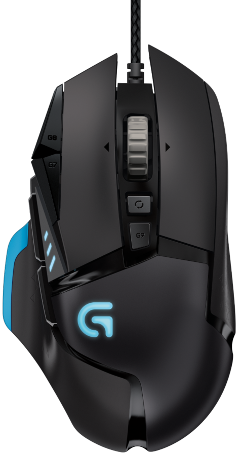 Ratón gaming - Logitech G502, Proteus Spectrum RGB, 12.000 DPI, 11 botones programables, Negro