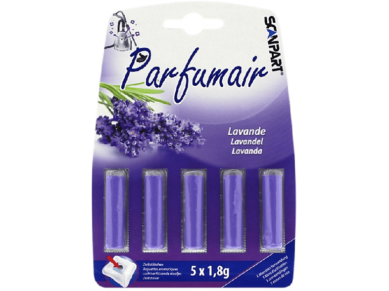 MediaMarkt Parfumair 2690040032, Scanpart Accesorio Aspirador, Ambientador Para Aspirador, Lavanda, 5 Barritas