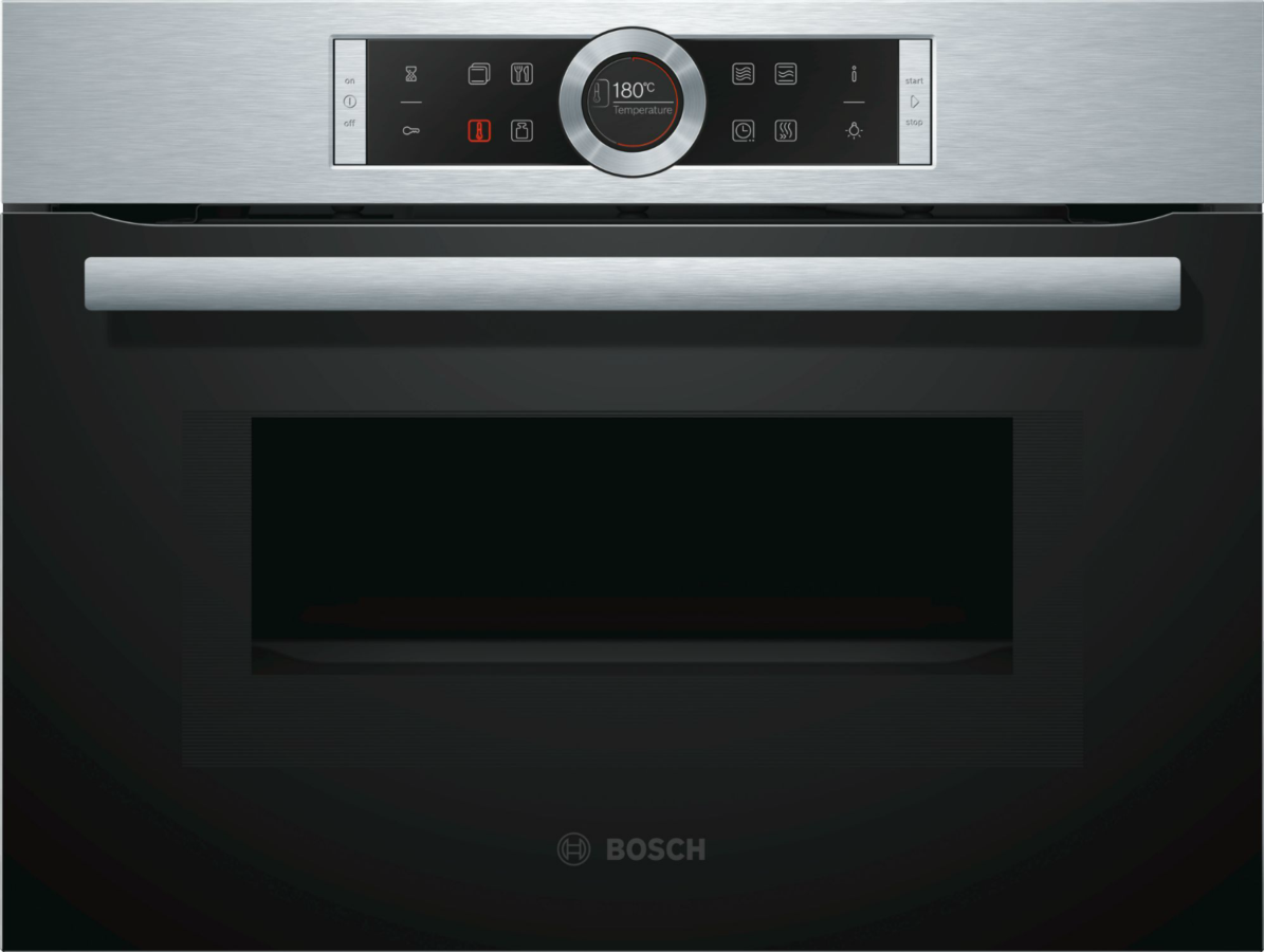 Horno Bosch Cmg633bs1 integrable negro ecosilence drive grill microondas compacto 45 l 59.5 con 900w 6 programas de 60 14 recetas preprogramadas gourmet 8 45l 1000w
