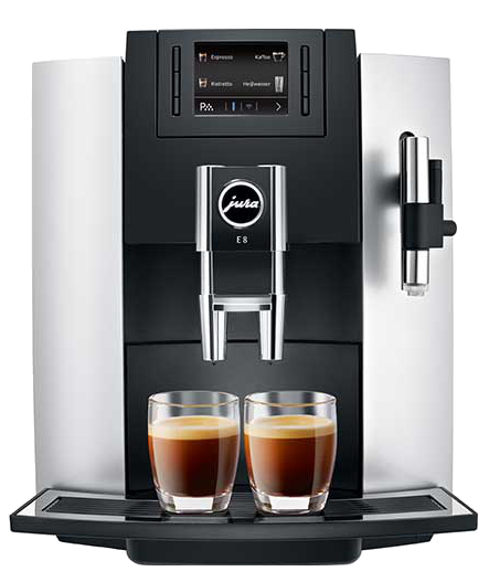 Cafetera superautomática - Jura E8 Platine, Presión de 15 bares, Sistema Thermo-Block, Pantalla