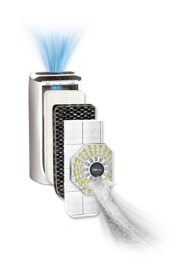 Purificador de aire - Rowenta PU 6020 Intense Air Pure Tecnología Nano Capture, 4 Filtros,