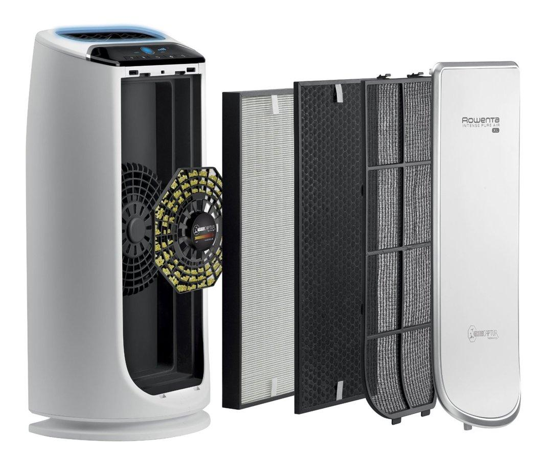 Purificador de aire - Rowenta PU 6020 Intense Air Pure Tecnología Nano Capture, 4 Filtros,