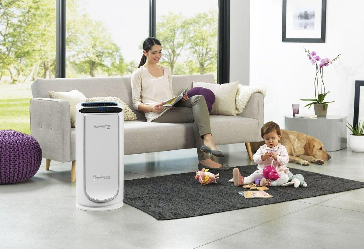 Purificador de aire - Rowenta PU 6020 Intense Air Pure Tecnología Nano Capture, 4 Filtros,