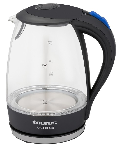 Hervidor de agua - Taurus 958.511 Aroa Glass, 1.7 L