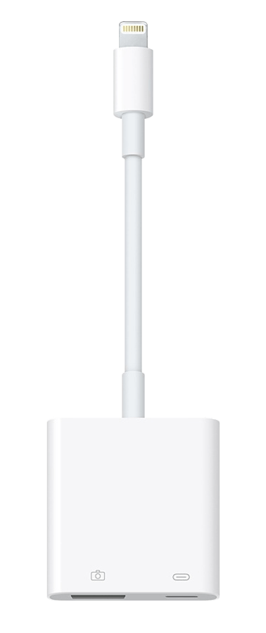 Apple Adaptador Lightning a USB 3, MK0W2ZM/A, color blanco