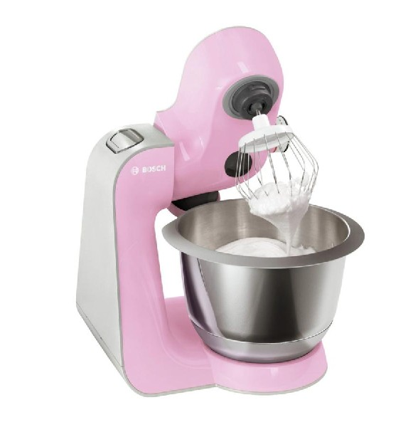 Robot de cocina - Bosch MUM58K20, 1000W de potencia, múltiples accesorios, Rosa