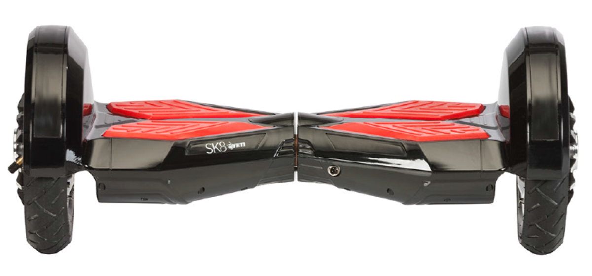 Hoverboard - SK8 YETI, Velocidad 12km, Peso máximo 100kg, Negro