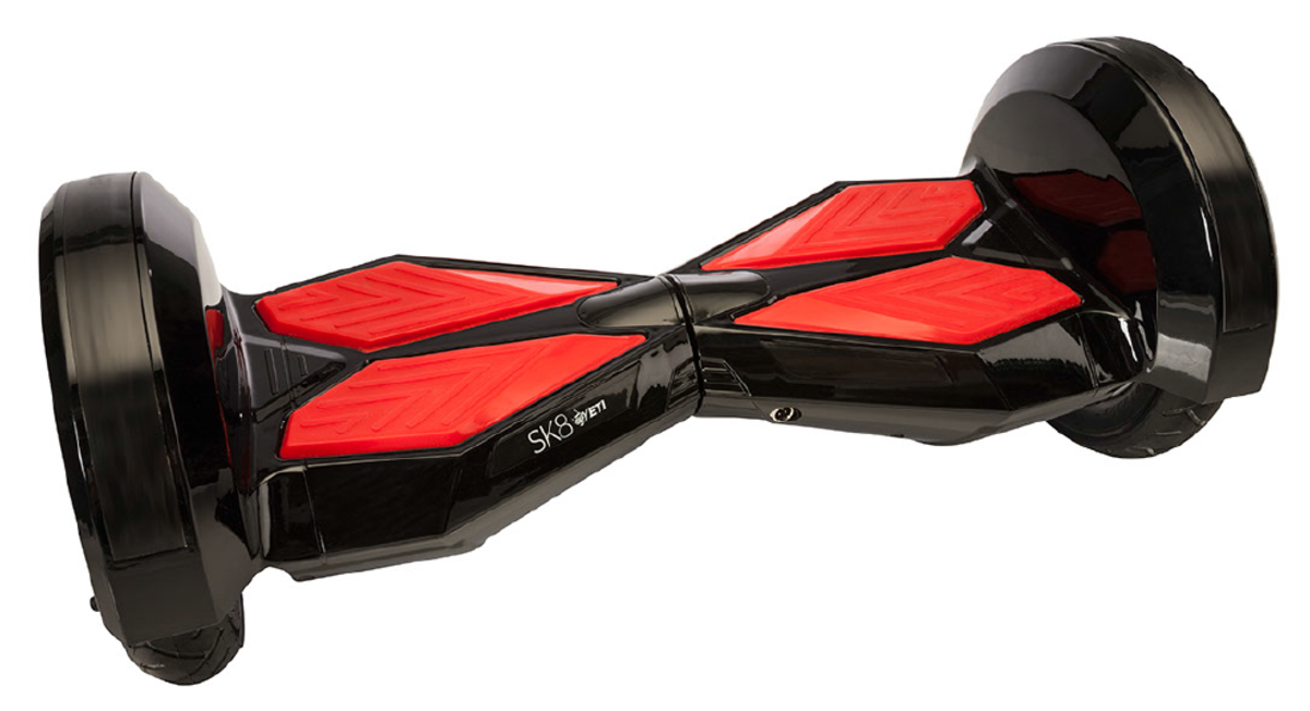 Hoverboard - SK8 YETI, Velocidad 12km, Peso máximo 100kg, Negro