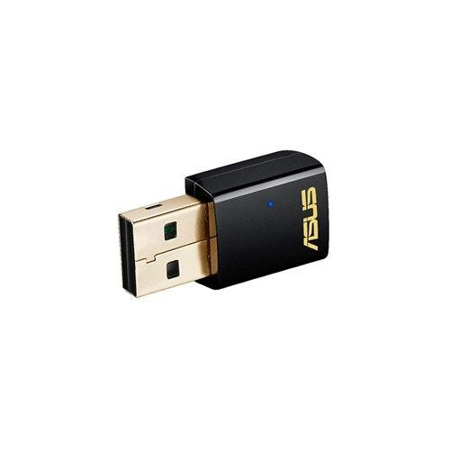 Adaptador Wi-Fi USB - ASUS USB-AC51, USB2, Dual Band AC600, Negro