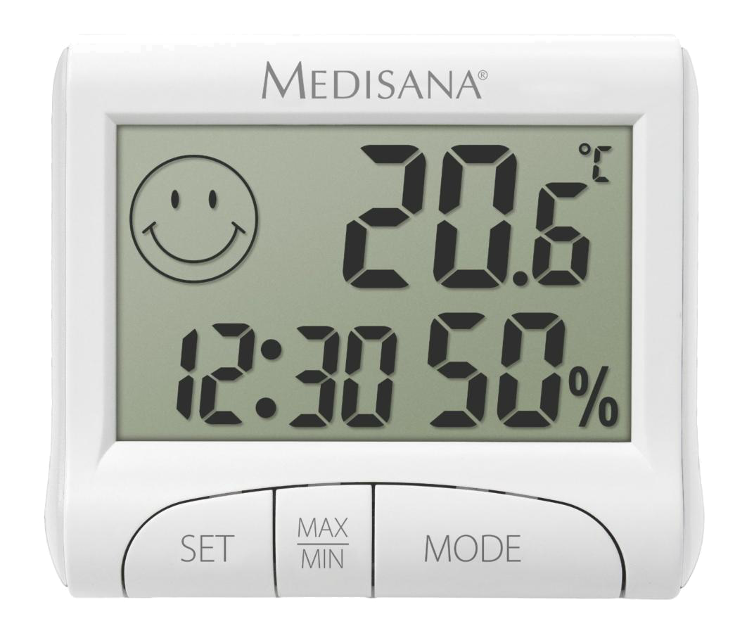 Estación meteorológica - Medisana HG-100, Higrómetro, Clase A, Blanco metalizado