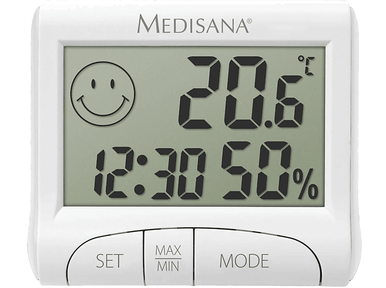 Estación meteorológica - Medisana HG-100, Higrómetro, Clase A, Blanco metalizado