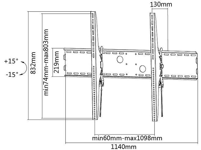 Newstar LFD-W2000 soporte de pared para pantalla plana