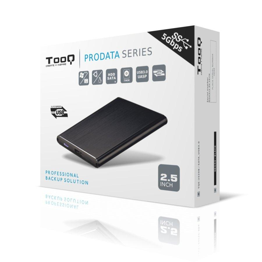 TooQ TQE-2529B 2.5" Negro recinto de almacenaje