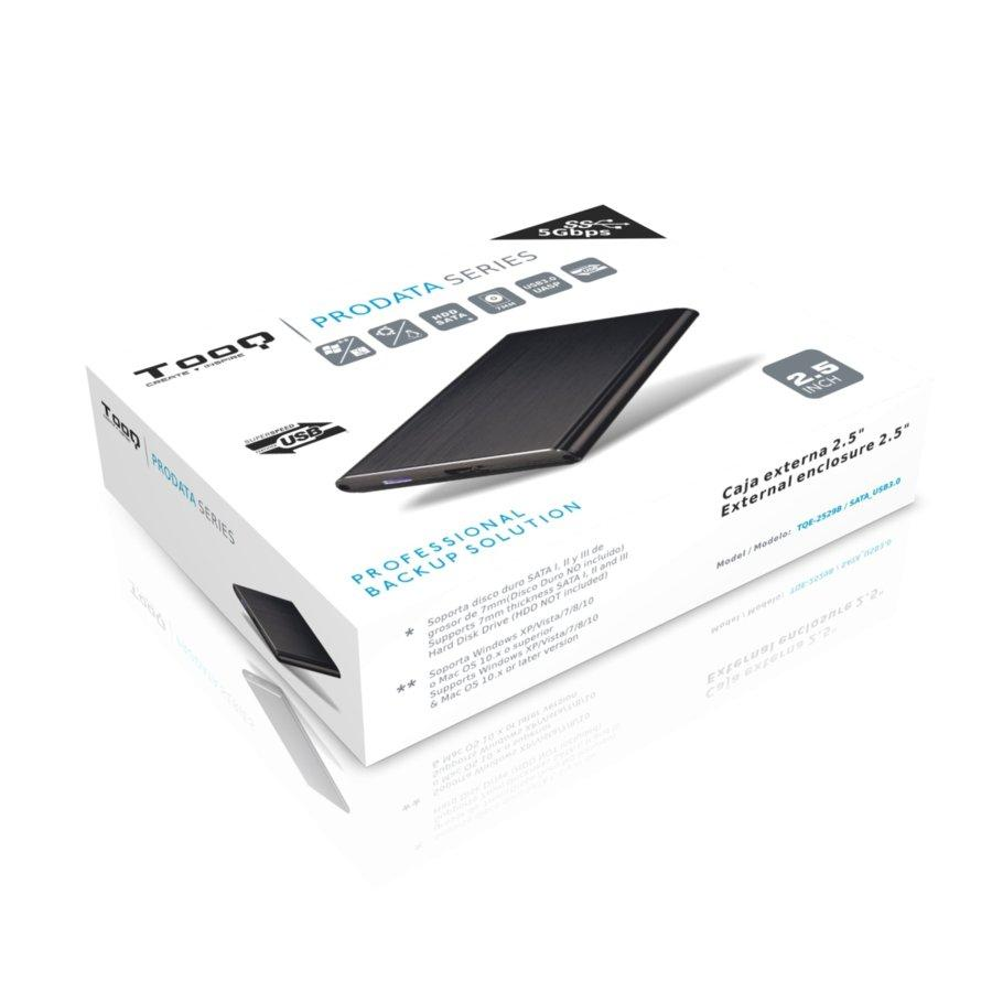 TooQ TQE-2529B 2.5" Negro recinto de almacenaje