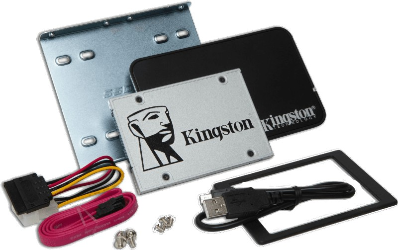 Disco duro SSD 480 GB - Kingston SSDNOW UV400 Upgrade Bundle Kit, 2.5", Controlador Marvell